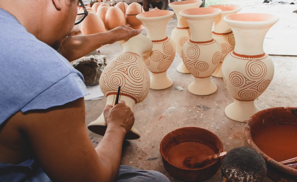 Ancient Red Pottery from Ban Chiang National Museum