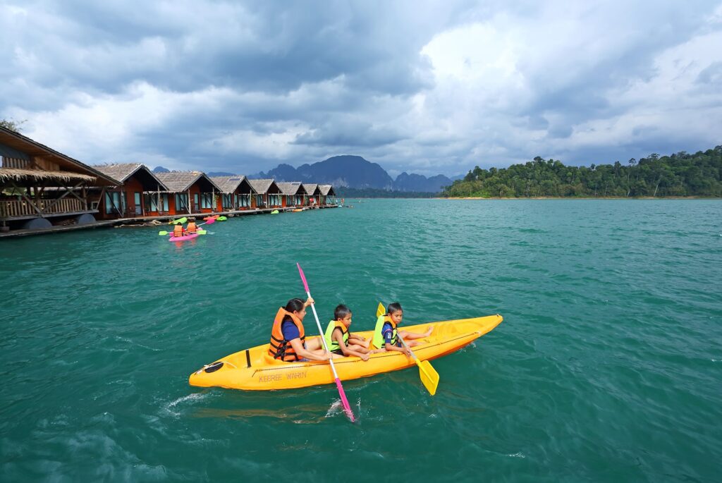 Kayaking at Cheow Larn Lake