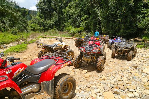 Tourists Riding ATVs in Phuket