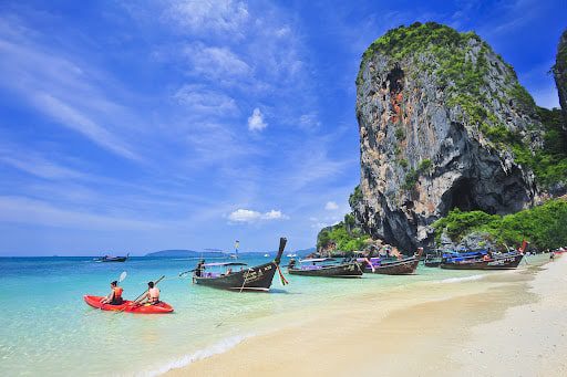 Tham Phra Nang Beach on Nang Bay, Krabi