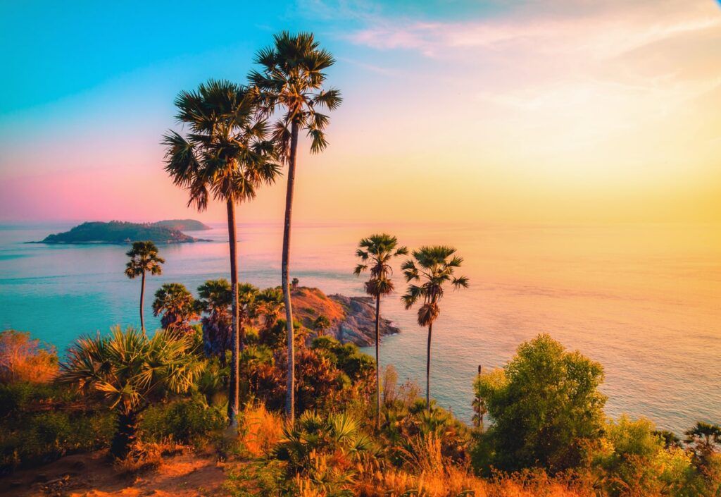 sunset spot on thailand