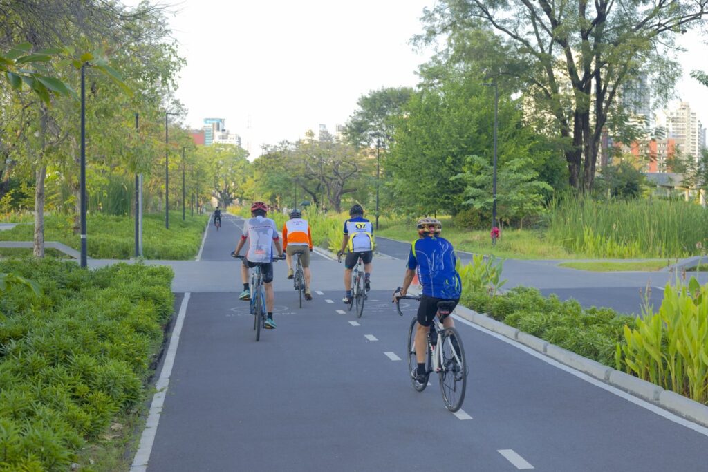 Cyclists at Benjakitti Forest Park in Bangkok | Thailand Insider