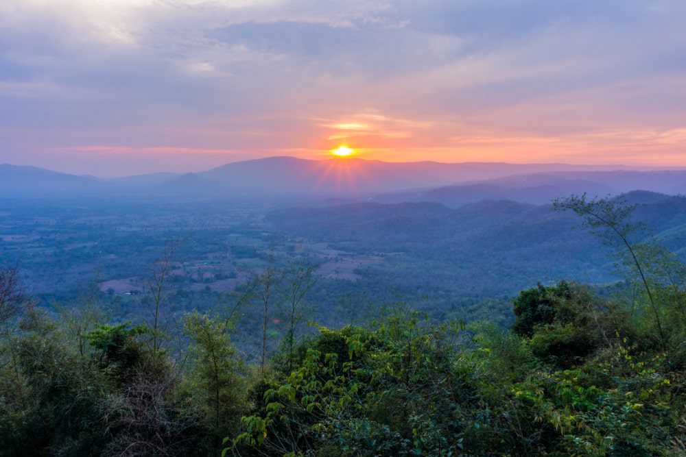 Sunset Behind the Mountain at Pha Kep Ta Wan Viewpoint | Thailand Insider